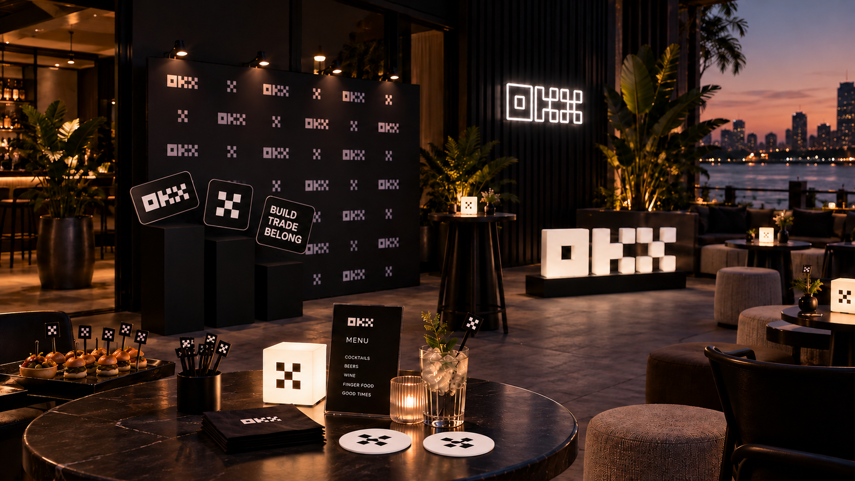 OKX event branding elements